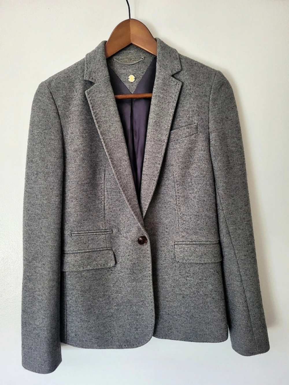Massimo Dutti Tailored Blazer in Gray Size US 4 / EU 36